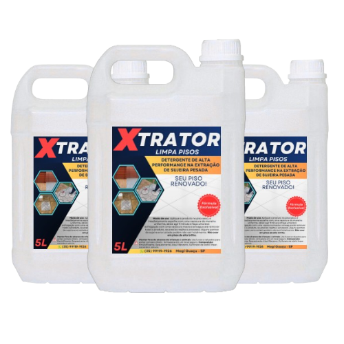 3 unidades Detergente Limpa Piso Xtrator